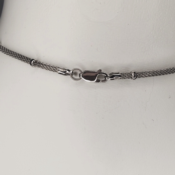 NECKLACE - 925 sterline silver heart charm necklace - Picture 4 of 5